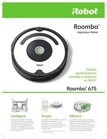 Product information | Irobot Roomba 675 Aspirateur robot Product fiche | Fixfr