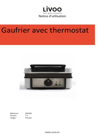 Manuel du propriétaire | Livoo DOP206 avec thermostat Gaufrier Owner's Manual | Fixfr