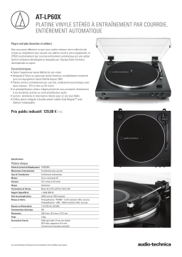 Audio Technica AT-LP60XBK Platine vinyle Product fiche