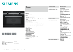 Siemens CP565AGS0 IQ500 Micro ondes encastrable Product fiche