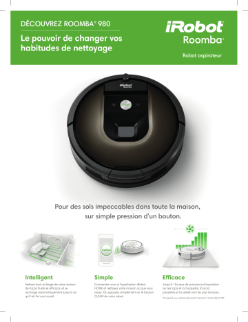 Product information | Irobot ROOMBA 980 Aspirateur robot Product fiche | Fixfr