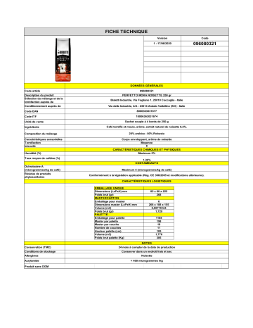 Product information | Bialetti perfetto moka nocciola Café moulu Product fiche | Fixfr