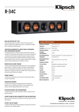 Klipsch R-34 C noir Enceinte centrale Product fiche