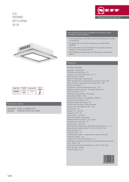 Neff I90CN48W0 Hotte plafond Product fiche