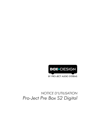 Manuel du propriétaire | Pro-Ject PRE BOX S2 DIGITAL BLACK DAC audio Owner's Manual | Fixfr