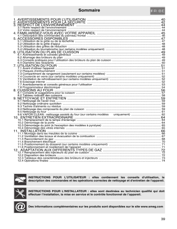 Manuel du propriétaire | Smeg SCB60MX9 Cuisinière mixte Owner's Manual | Fixfr
