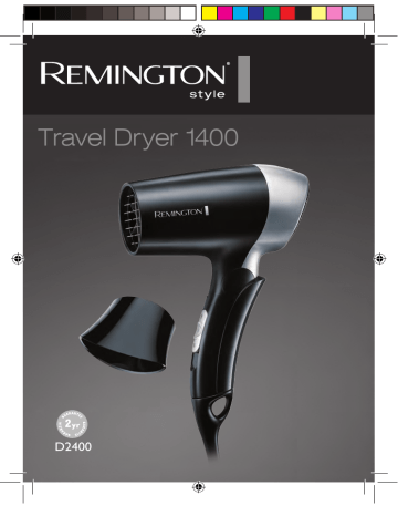 Owner's manual | Remington D2400 Sèche cheveux Manuel du propriétaire | Fixfr