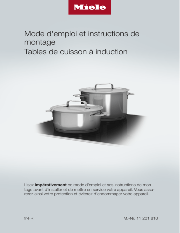 Manuel du propriétaire | Miele KM 7210 FR Table induction Owner's Manual | Fixfr