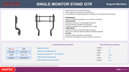 Oplite simple MONITOR STAND GTR Support Product fiche