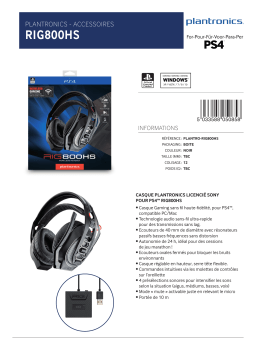 Nacon RIG800HS PS4 Casque gamer Product fiche