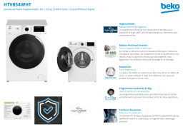 Beko HTV854WHT HygieneShield Lave linge séchant hublot Manuel utilisateur