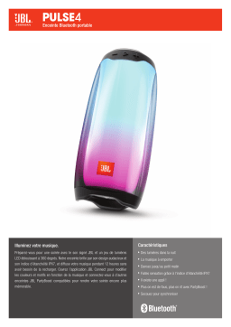 JBL Pulse 4 Blanc Enceinte Bluetooth Product fiche