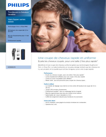 Product information | Philips HC5650/15 Tondeuse cheveux Product fiche | Fixfr