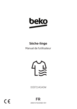 Beko DCB7114GA0W Sèche linge à condensation Owner's Manual