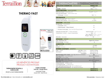 Product information | Terraillon THERMO FAST Thermomètre Product fiche | Fixfr