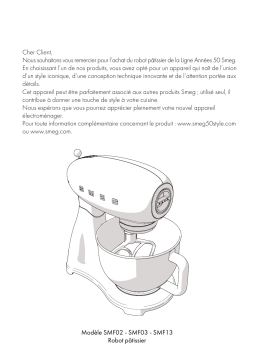 Smeg SMF02PBEU Bleu Azur Robot pâtissier Owner's Manual