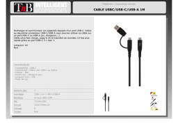 TNB USB vers USB C & A Câble USB C Product fiche