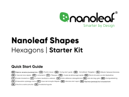 Nanoleaf Shapes Hexagons Kit - 5 pcs Panneaux lumineux Manuel du propriétaire