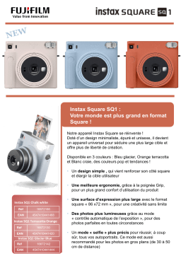 Fujifilm Instax SQ1 Chalk White EX D Appareil photo Instantané Product fiche
