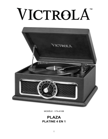 Manuel du propriétaire | Victrola VTA-810B Platine vinyle Owner's Manual | Fixfr
