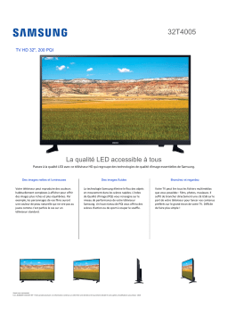 Samsung UE32T4005 2020 TV LED Product fiche