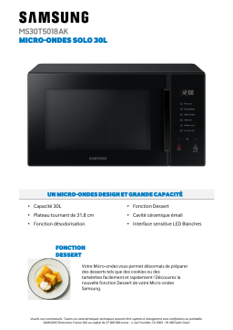 Samsung MS30T5018AK/EF Micro ondes Product fiche