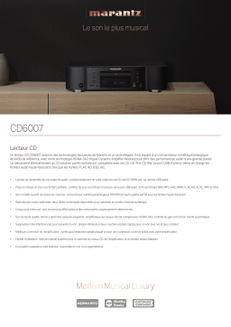 Marantz CD6007 Noir Platine CD Product fiche