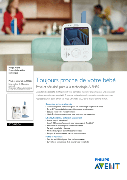 Philips Avent SCD845/26 Babyphone Product fiche