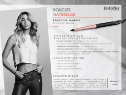 Babyliss C454E ROSE QUARTZ CONICAL WAND Fer à boucler Product fiche