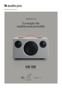 Audio Pro C3 Blanc Enceinte Product fiche