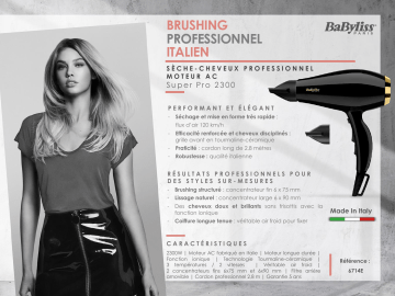 Product information | Babyliss 6714E Sèche cheveux Product fiche | Fixfr