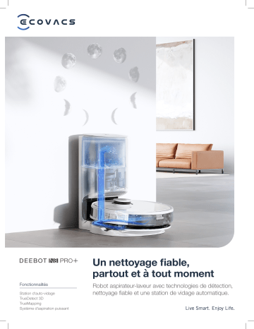 Product information | Ecovacs DEEBOT N8 Pro+ Robot Aspirateur Laveur Product fiche | Fixfr