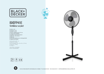 Product information | Black Et Decker BXEFP41E Ventilateur Product fiche | Fixfr