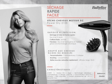 Product information | Babyliss Power Dry 2100 Sèche cheveux Product fiche | Fixfr