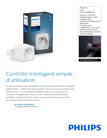 Product information | Philips Hue Prise Connectée Prise connectée Product fiche | Fixfr