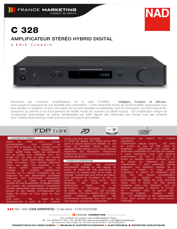 Product information | NAD C328 Amplificateur HiFi Product fiche | Fixfr