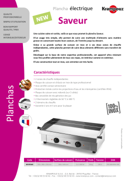 Krampouz GECIF2AO SAVEUR DOUBLE Plancha électrique Product fiche