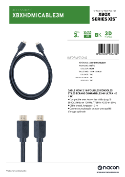 Nacon XB-Series 3m Câble Vidéo Product fiche