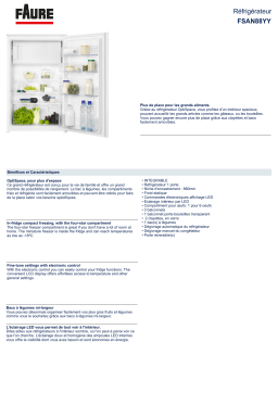 Faure FSAN88YY Réfrigérateur 1 porte encastrable Product fiche