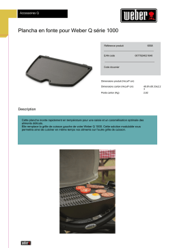 Weber en fonte pour Q100 &1000 Plancha barbecue Product fiche