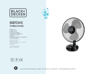 Product information | Black Et Decker BXEFD41E Ventilateur Product fiche | Fixfr