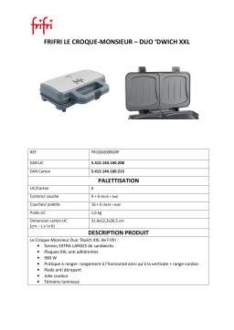 Frifri DUO'DWICH XXL FRI1602009GRP Croque monsieur Product fiche