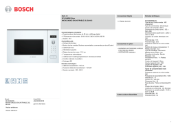 Bosch BFL554MW0 SERIE 6 Micro ondes encastrable Product fiche