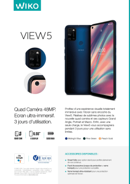 Wiko View 5 Bleu Smartphone Product fiche