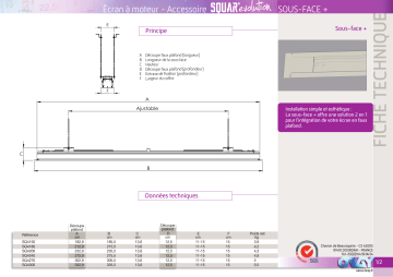 Product information | Oray Sous-face pour Squar 240 Ecran de projection Product fiche | Fixfr