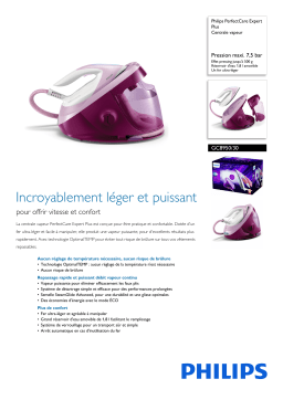 Philips GC8950/30 PerfectCare Expert Plus Centrale vapeur Product fiche