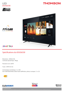 Thomson 65UG6330 TV LED Product fiche