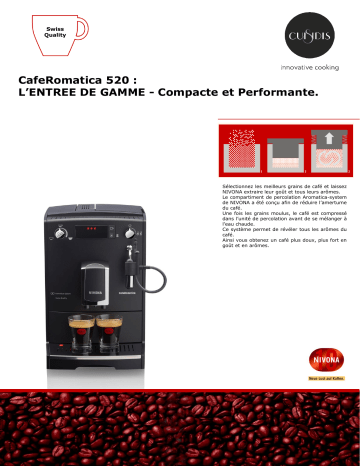 Product information | Nivona NICR520 Cafe aromatica Expresso Broyeur Product fiche | Fixfr