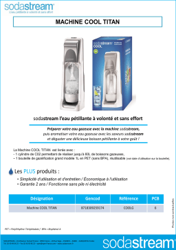 Sodastream COOL Grise Machine à soda Product fiche