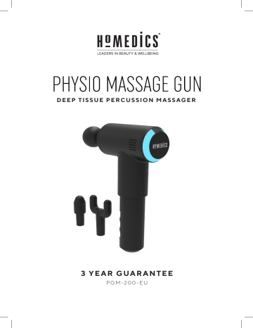 Owner's manual | HoMedics massage par percussion PMG-200 Pistolet de massage Manuel du propriétaire | Fixfr